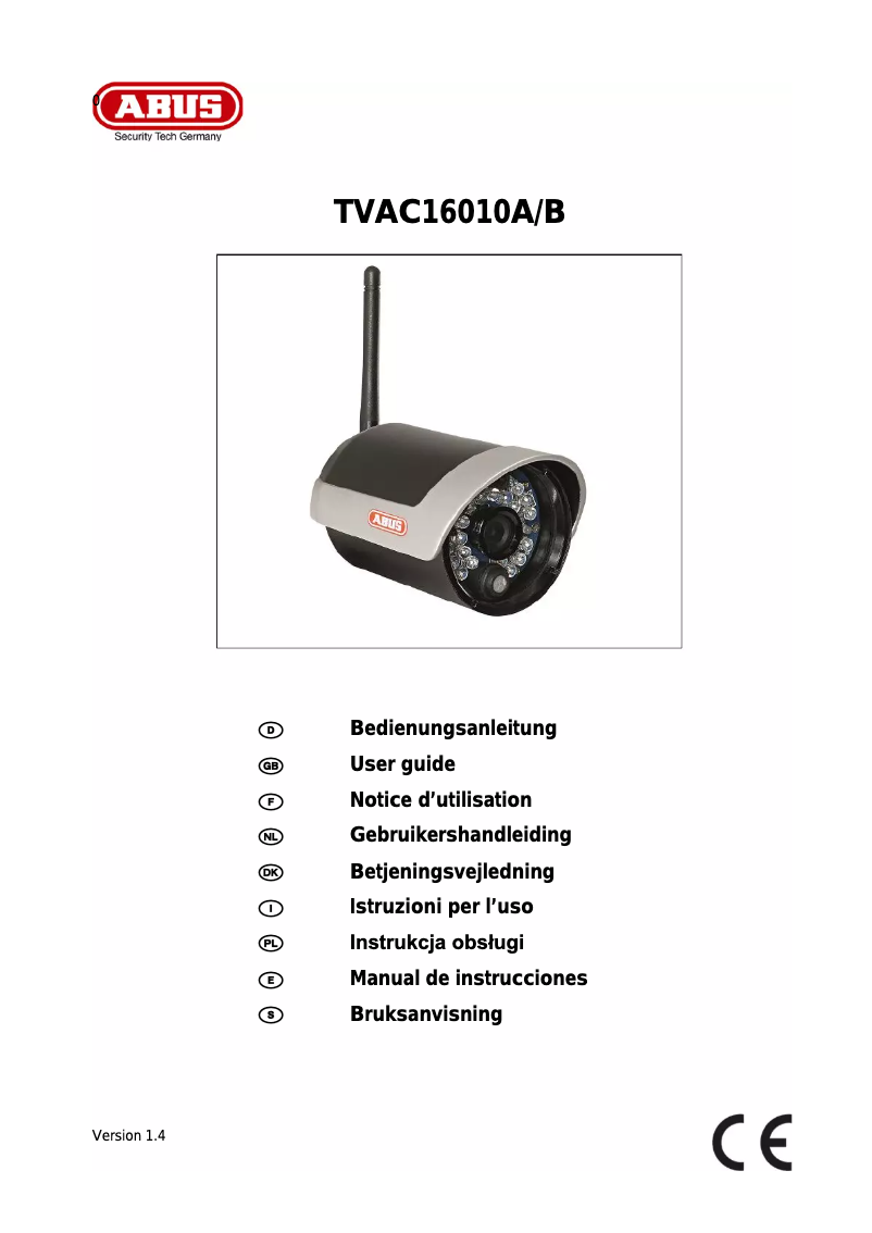 Page 1 de la notice Manuel utilisateur Abus TVAC16010B