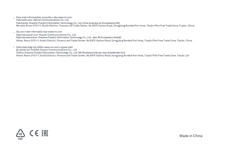Page n°1 - Manuel utilisateur Xiaomi Mi Vacuum Cleaner G10