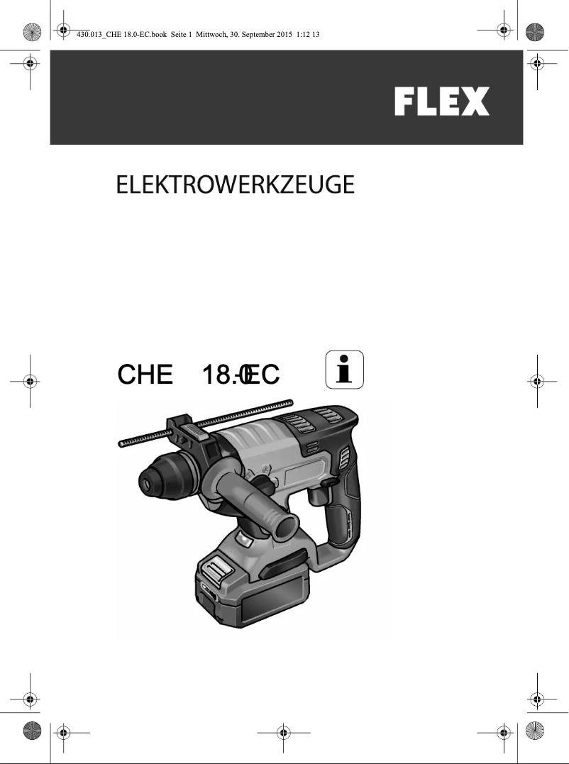 Image de la première page du manuel de l'appareil CHE 18.0-EC