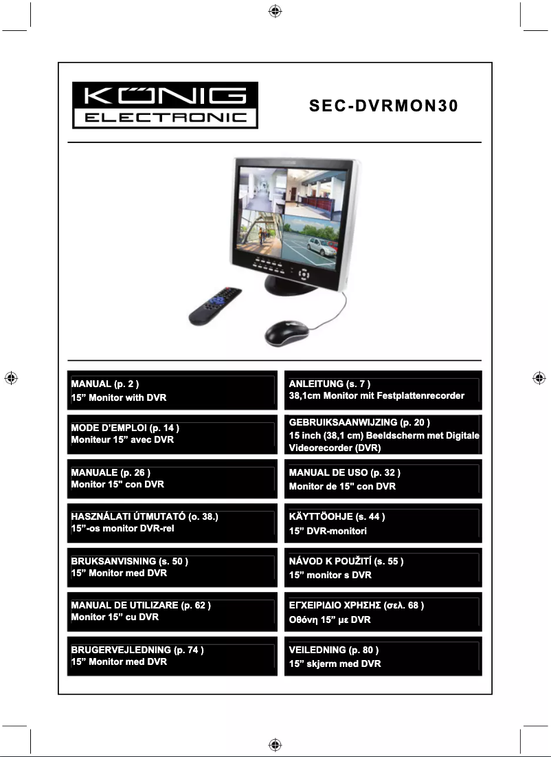 Página 1 del manual Manual de usuario Konig SEC-DVRMON30