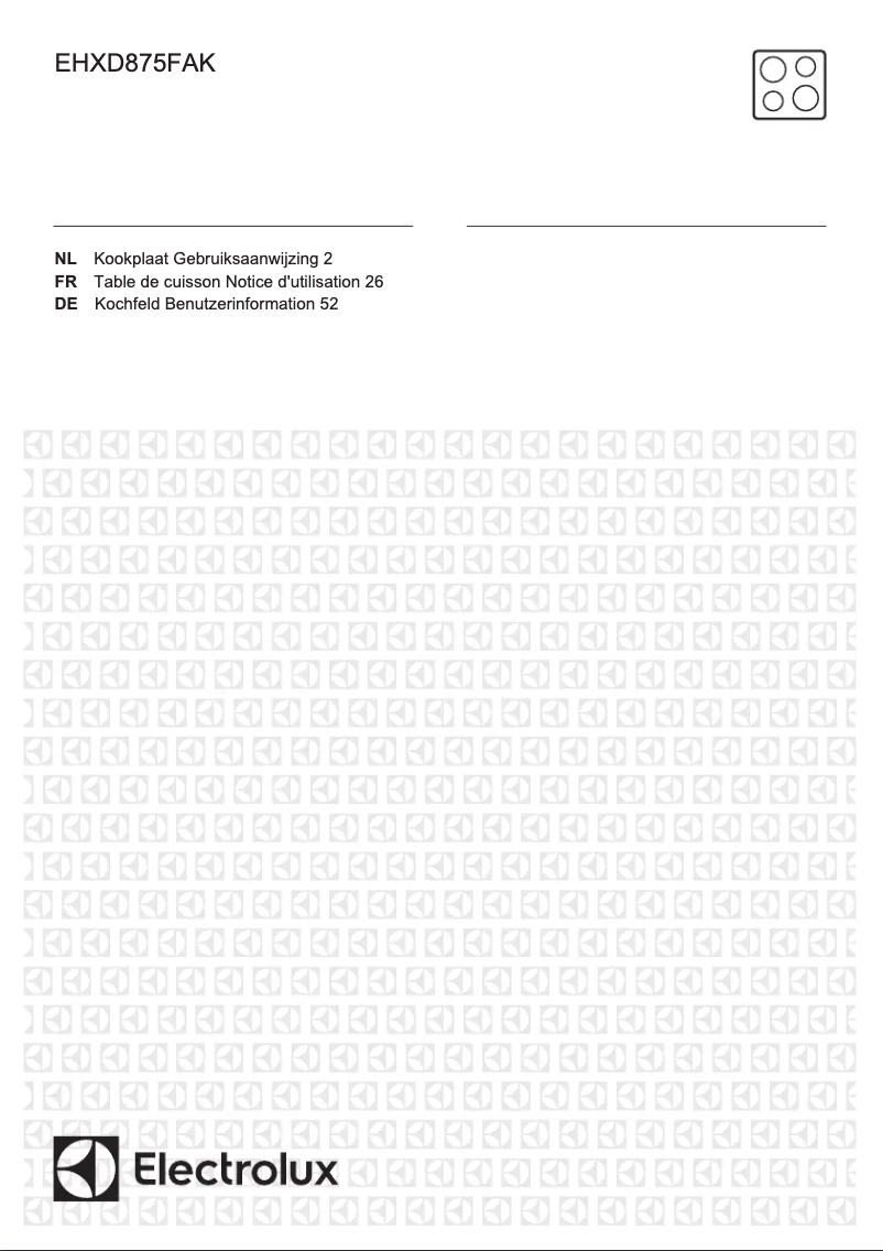 Page 1 de la notice Manuel utilisateur Electrolux EHXD875FAK