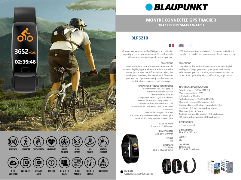 Image de la première page du manuel de l'appareil BLP5210