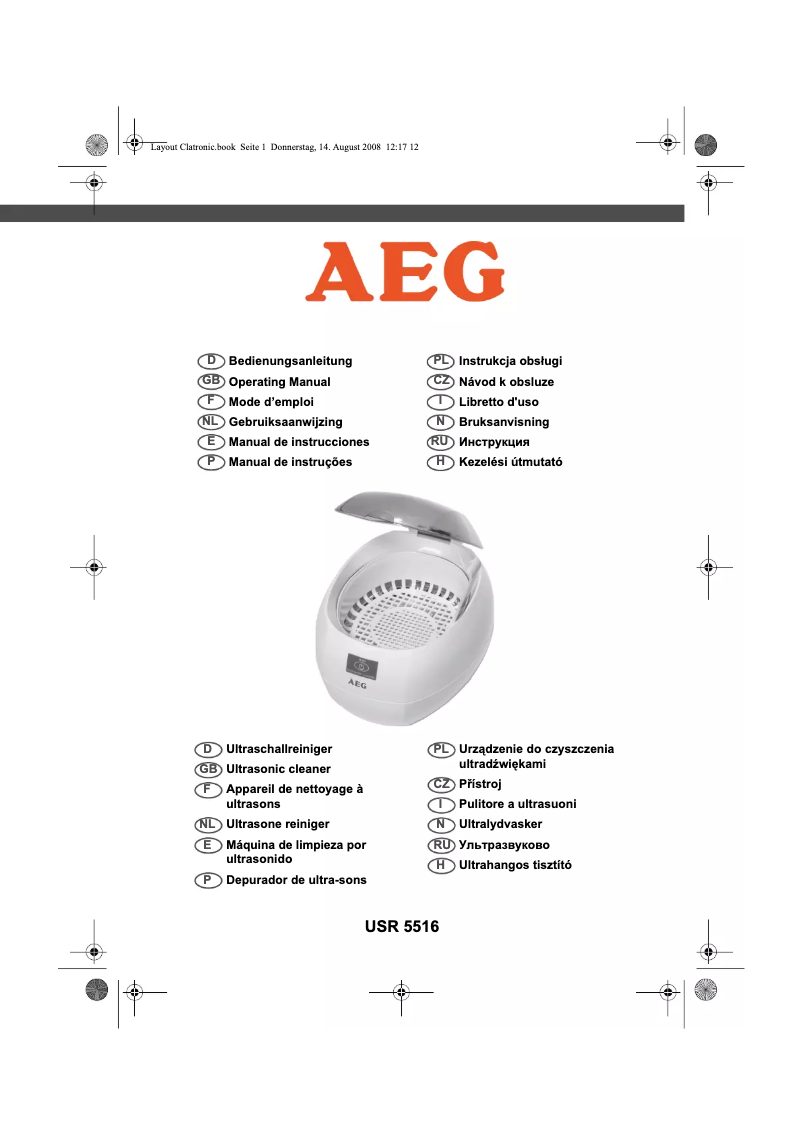Image de la première page du manuel de l'appareil USR 5516