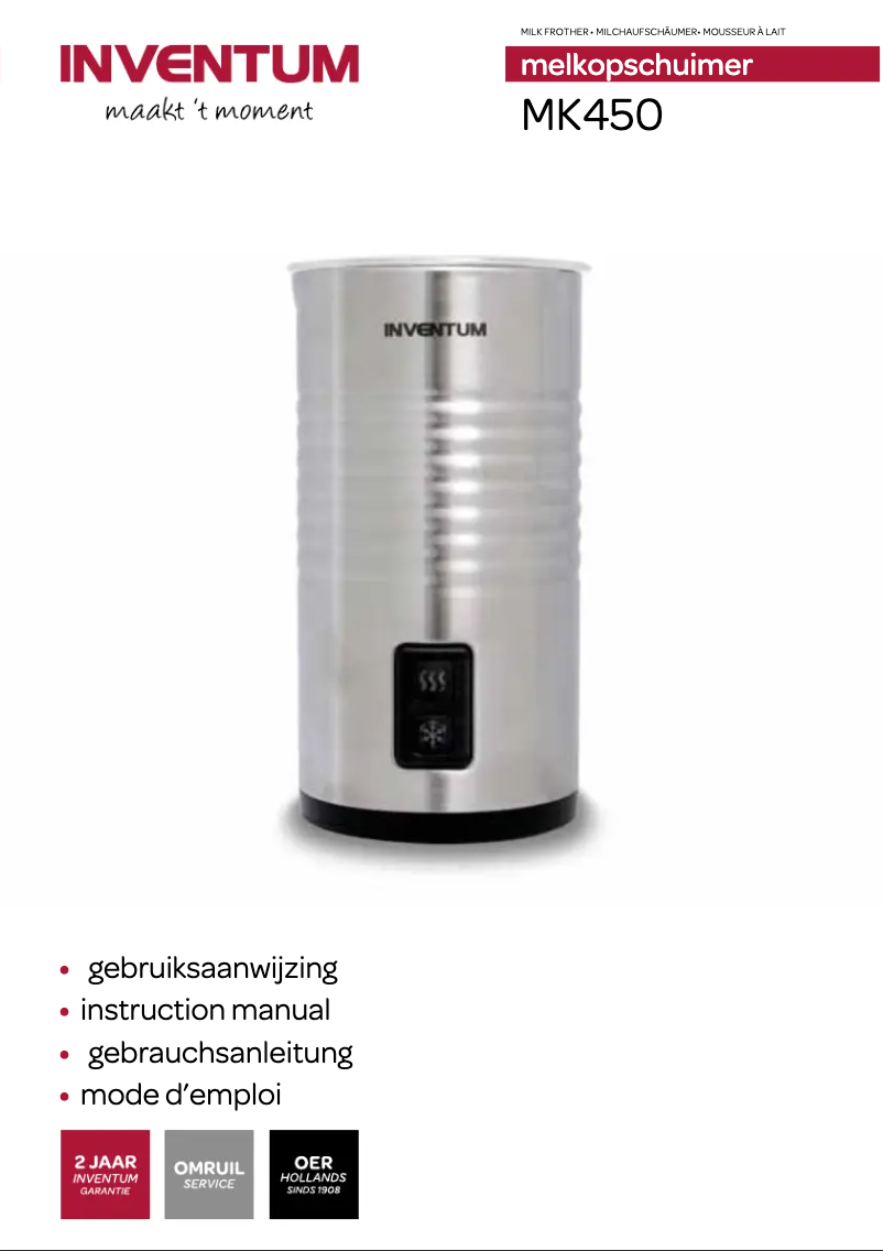 Page n°1 - Manuel utilisateur Inventum MK450