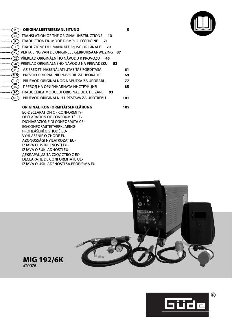 Image de la première page du manuel de l'appareil 20076