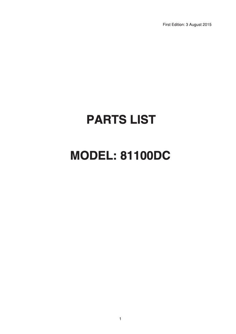 Page 1 de la notice Fiche technique Janome MOD-100