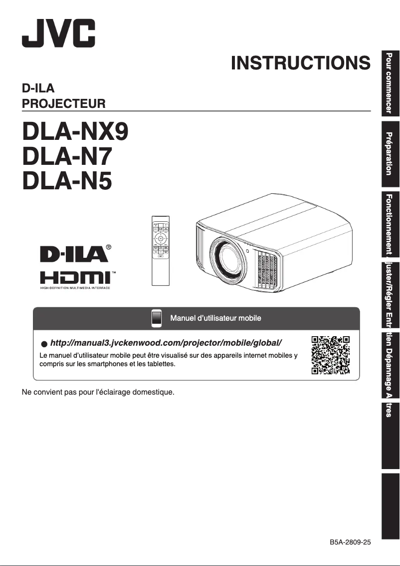Página 1 del manual Manual de usuario JVC DLA-N5WE