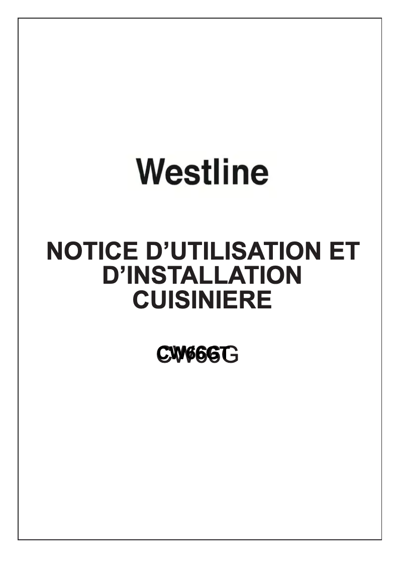 Image de la première page du manuel de l'appareil CW66GT