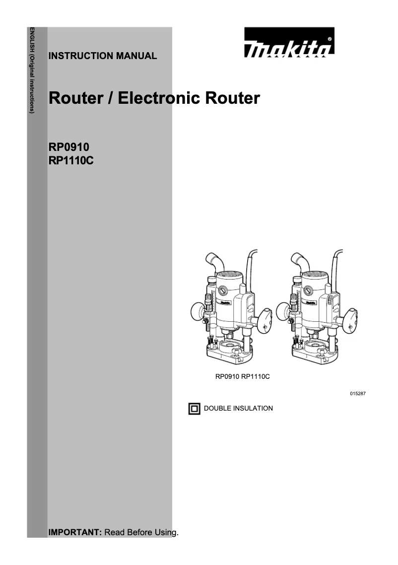 Page n°1 - Manuel utilisateur Makita RP0910