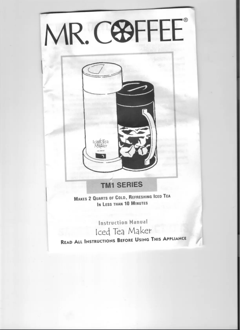 Page n°1 - Manuel utilisateur Mr. Coffee Iced Tea Maker