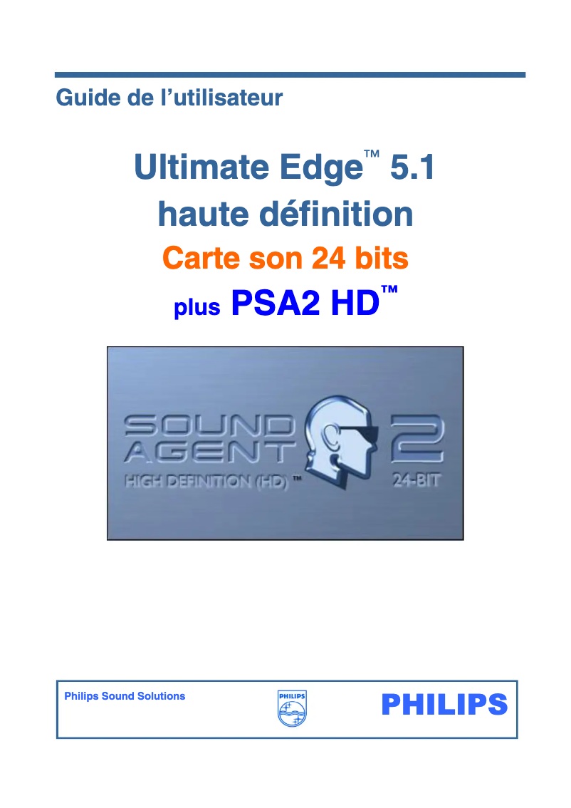 Page n°1 - Manuel utilisateur Philips PSC724