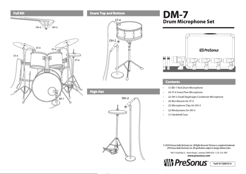 Página 1 del manual Manual de usuario PreSonus DM-7