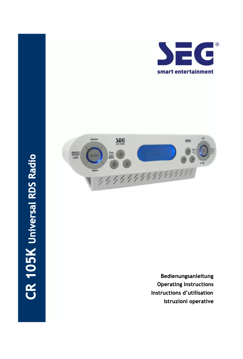 Page 1 de la notice Manuel utilisateur SEG CR 105K