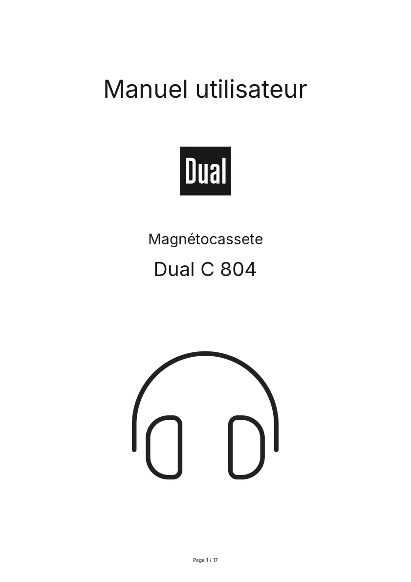 Image de la première page du manuel de l'appareil C 804