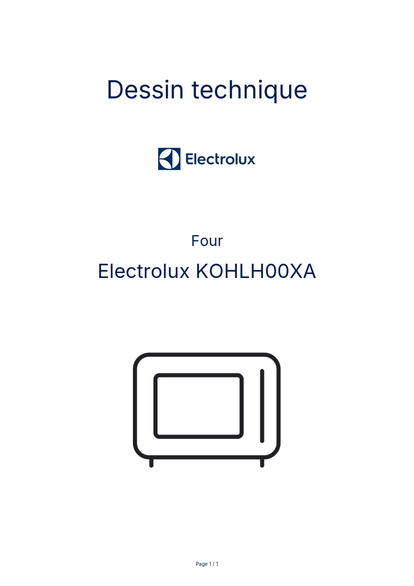 Image de la première page du manuel de l'appareil KOHLH00XA