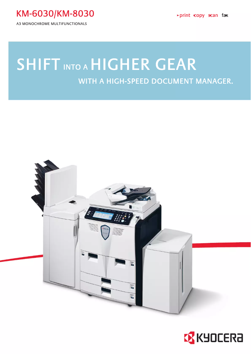 Page 1 de la notice Brochure Kyocera KM-8030