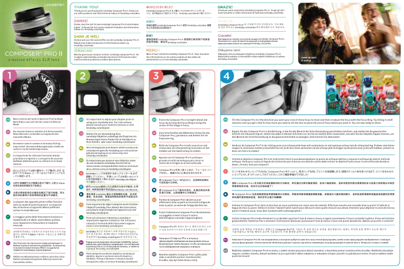 Page 1 de la notice Manuel utilisateur Lensbaby Composer Pro II Edge 50