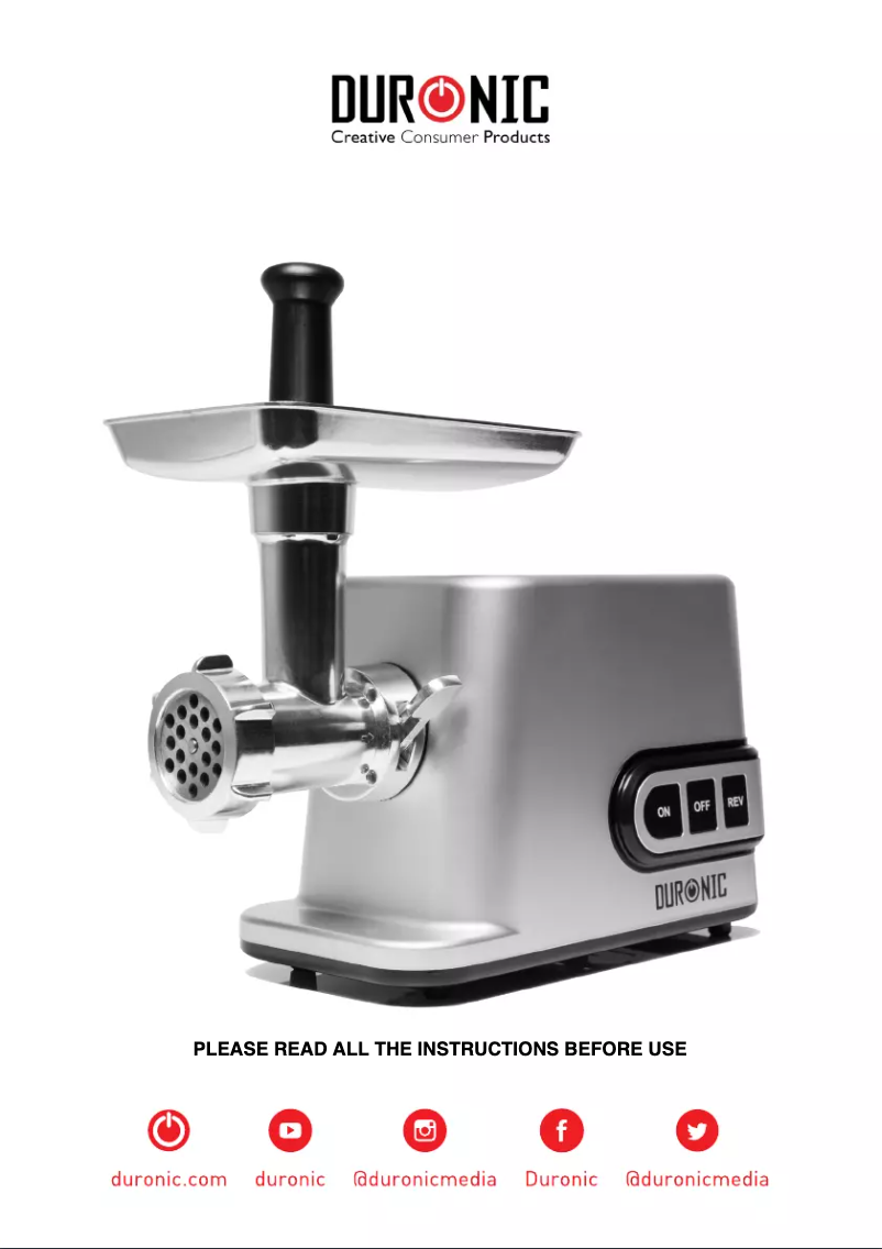 Page n°1 - Manuel utilisateur Duronic MG301