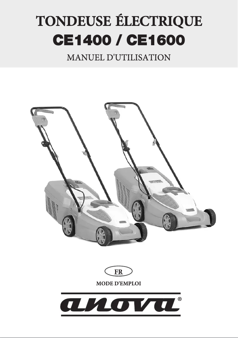 Page 1 de la notice Manuel utilisateur Anova CE1600