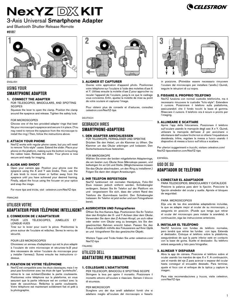 Image de la première page du manuel de l'appareil NexYZ