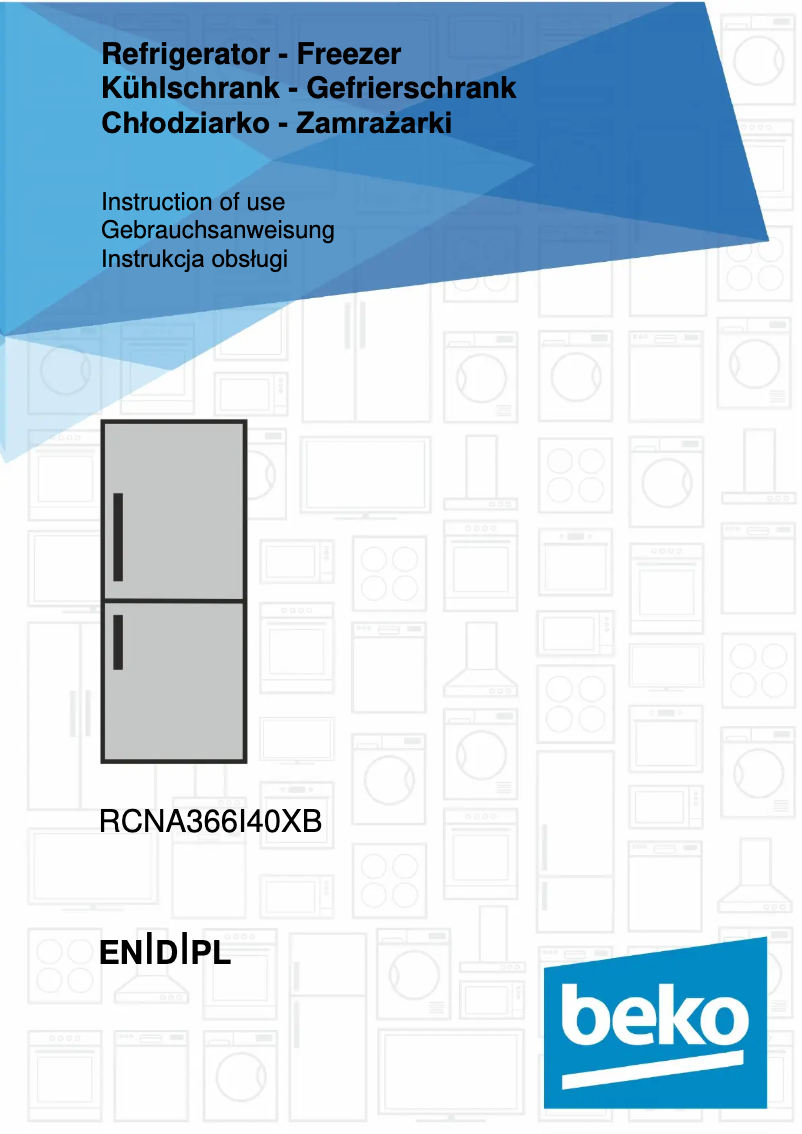 Page 1 de la notice Manuel utilisateur Beko RCNA366I40XB