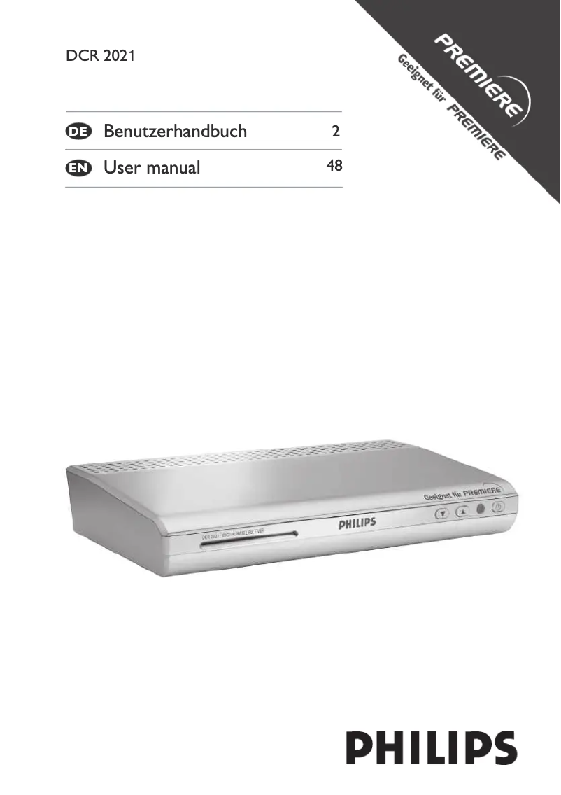Page n°1 - Manuel utilisateur Philips DCR2021