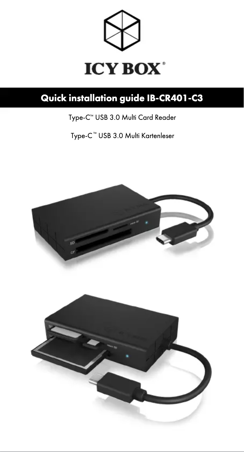 Imagen de la primera página del manual del dispositivo IB-CR401-C3