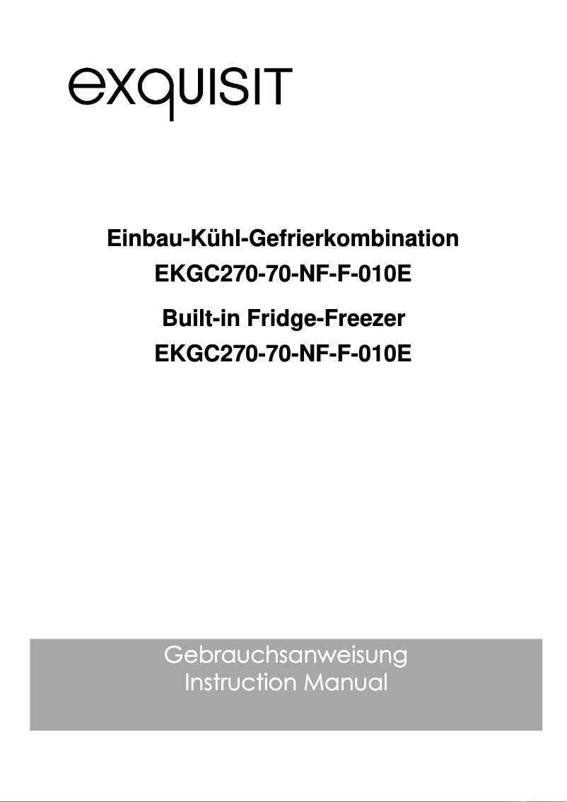 Page 1 de la notice Manuel utilisateur Exquisit EKGC270 70-NF-F-010E