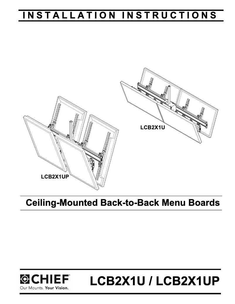 Page 1 de la notice Manuel utilisateur Chief LCB2X1U