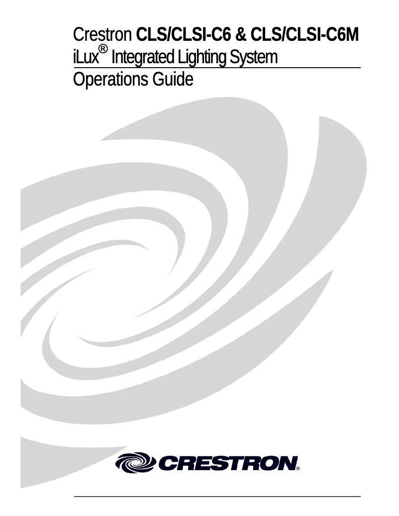 Image de la première page du manuel de l'appareil iLux CLSI-C6MRFA