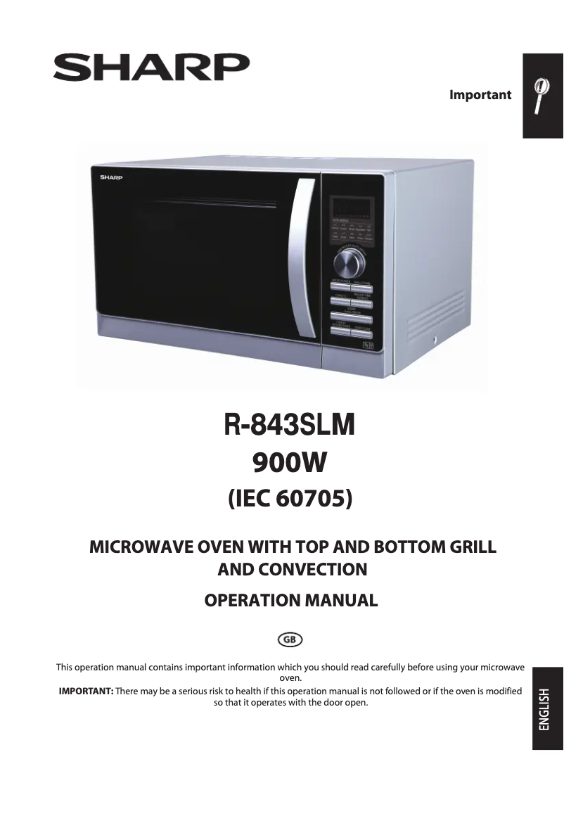 Image de la première page du manuel de l'appareil R-843SLM