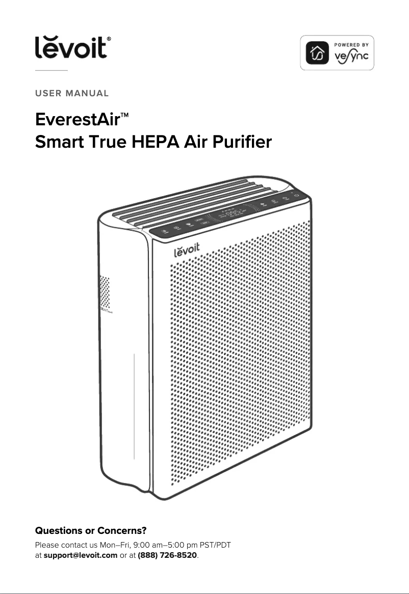 Image de la première page du manuel de l'appareil EverestAir