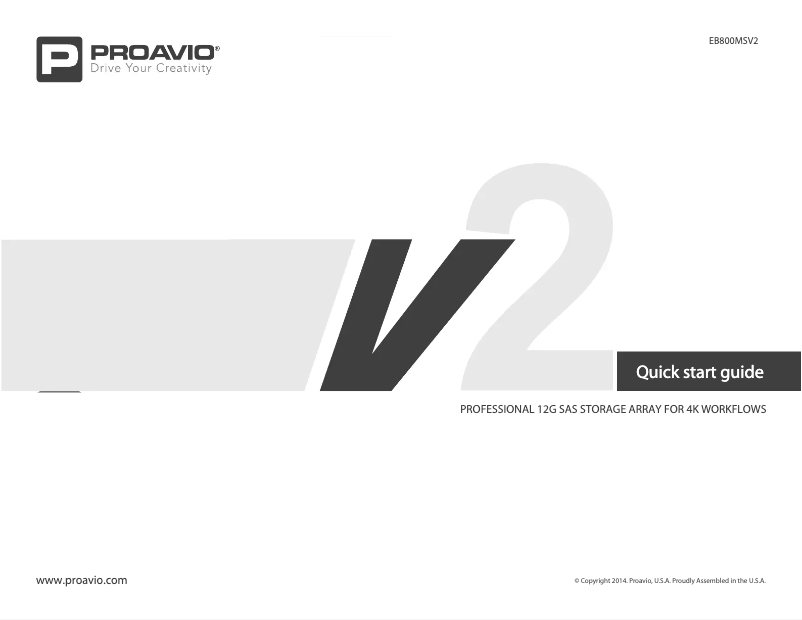 Página 1 del manual Manual de usuario Proavio EB800MSV2-F8T