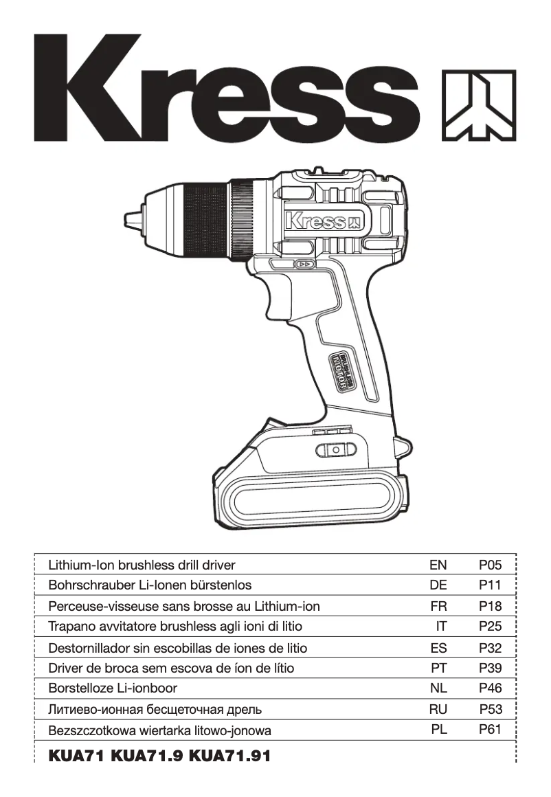 Page 1 of the manual User Manual Kress KUA71.91