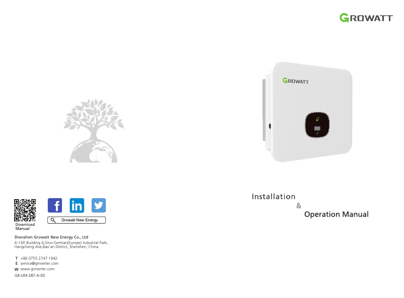 Image de la première page du manuel de l'appareil MOD 3-10KTL3-XA