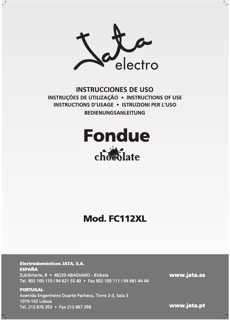 Image de la première page du manuel de l'appareil FC112XL