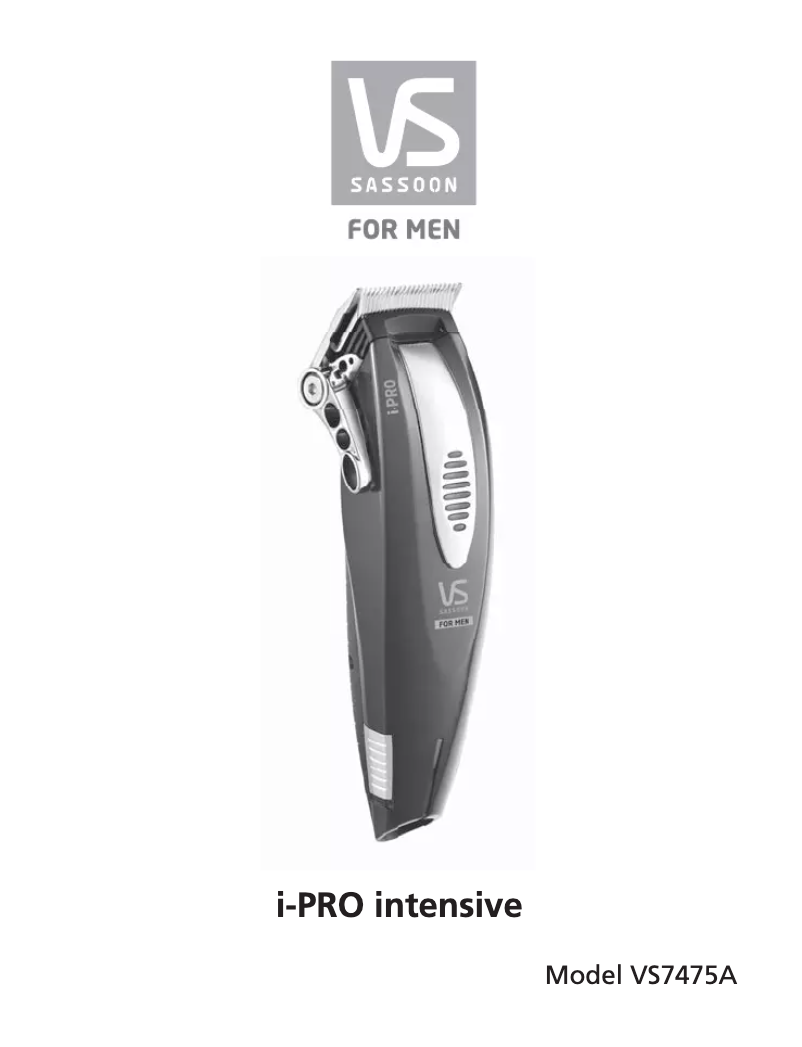 Página 1 del manual Manual de usuario VS Sassoon i-Pro Intensive VS7475A