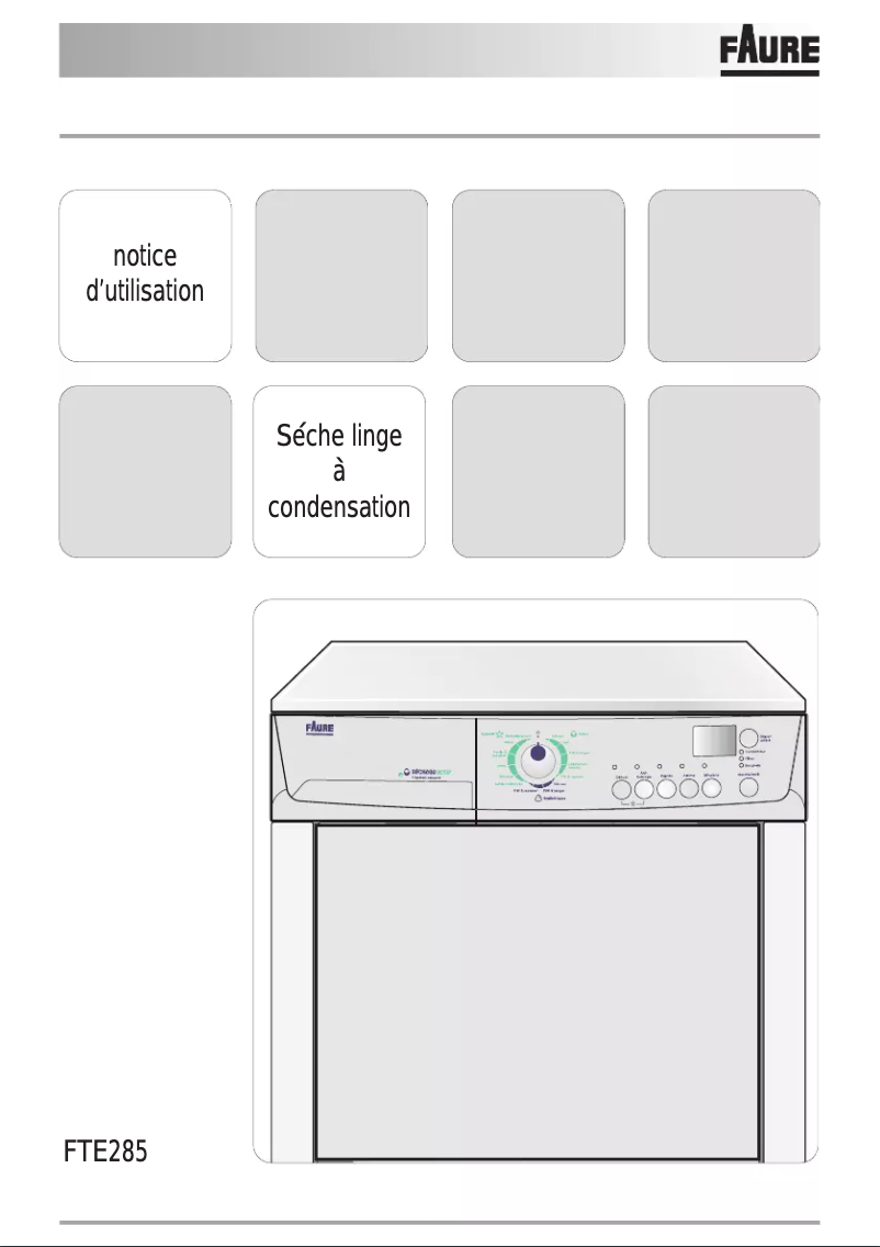 Page n°1 - Manuel utilisateur Faure FTE285