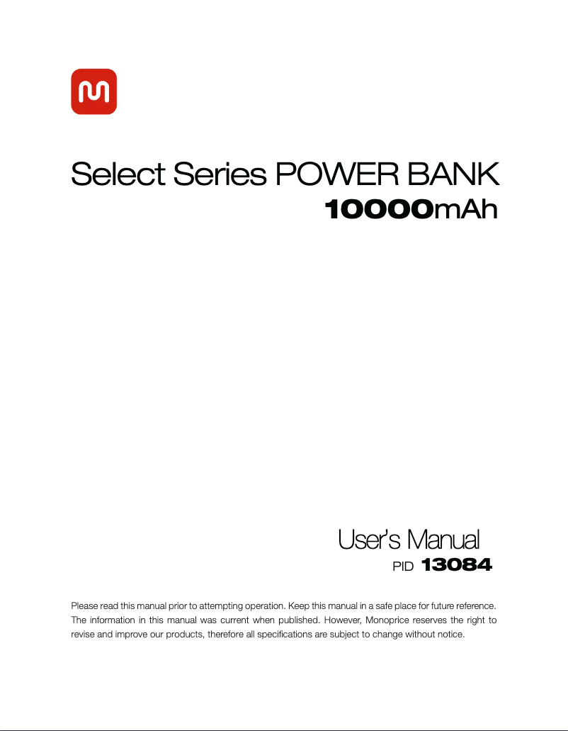 Image de la première page du manuel de l'appareil PID 13084