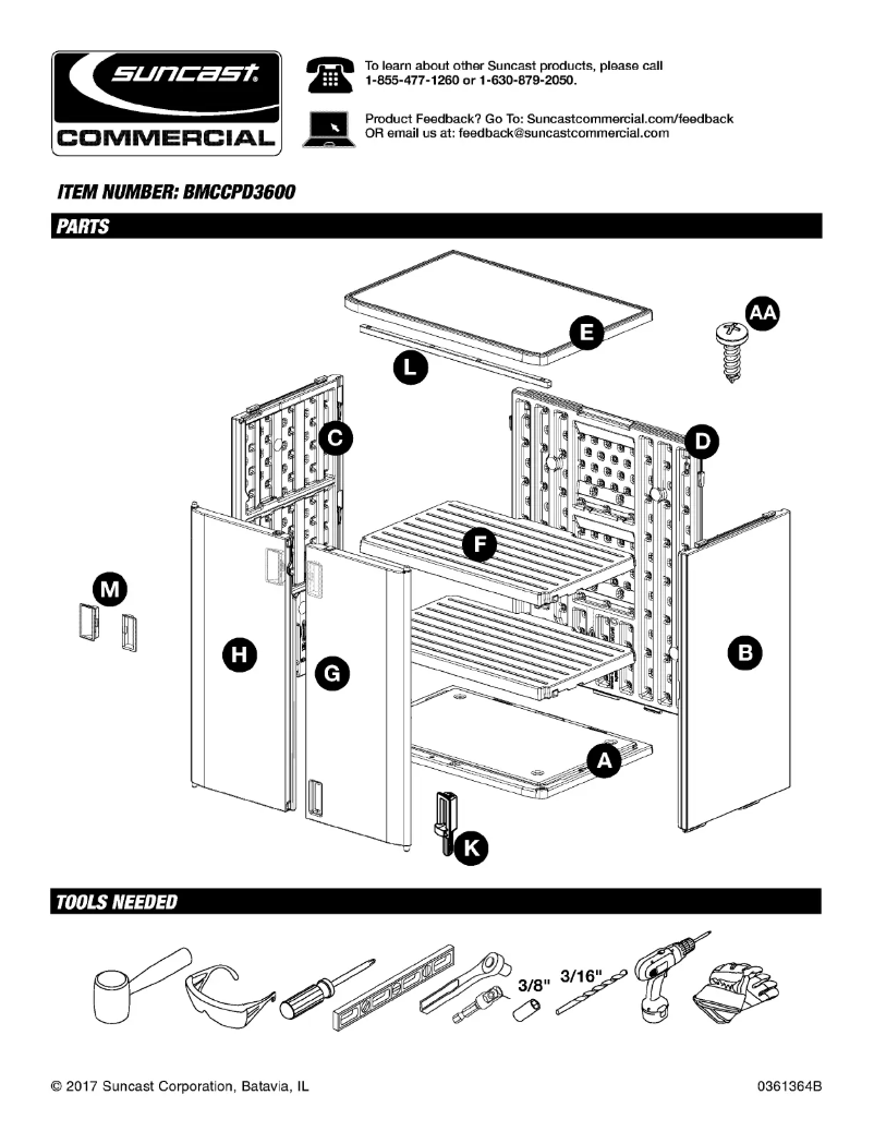 Page 1 de la notice Manuel utilisateur Suncast BMCCPD3600