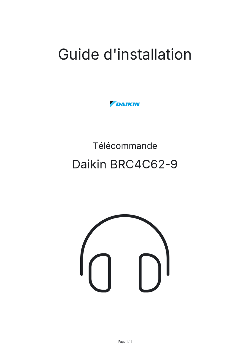 Image de la première page du manuel de l'appareil BRC4C62-9