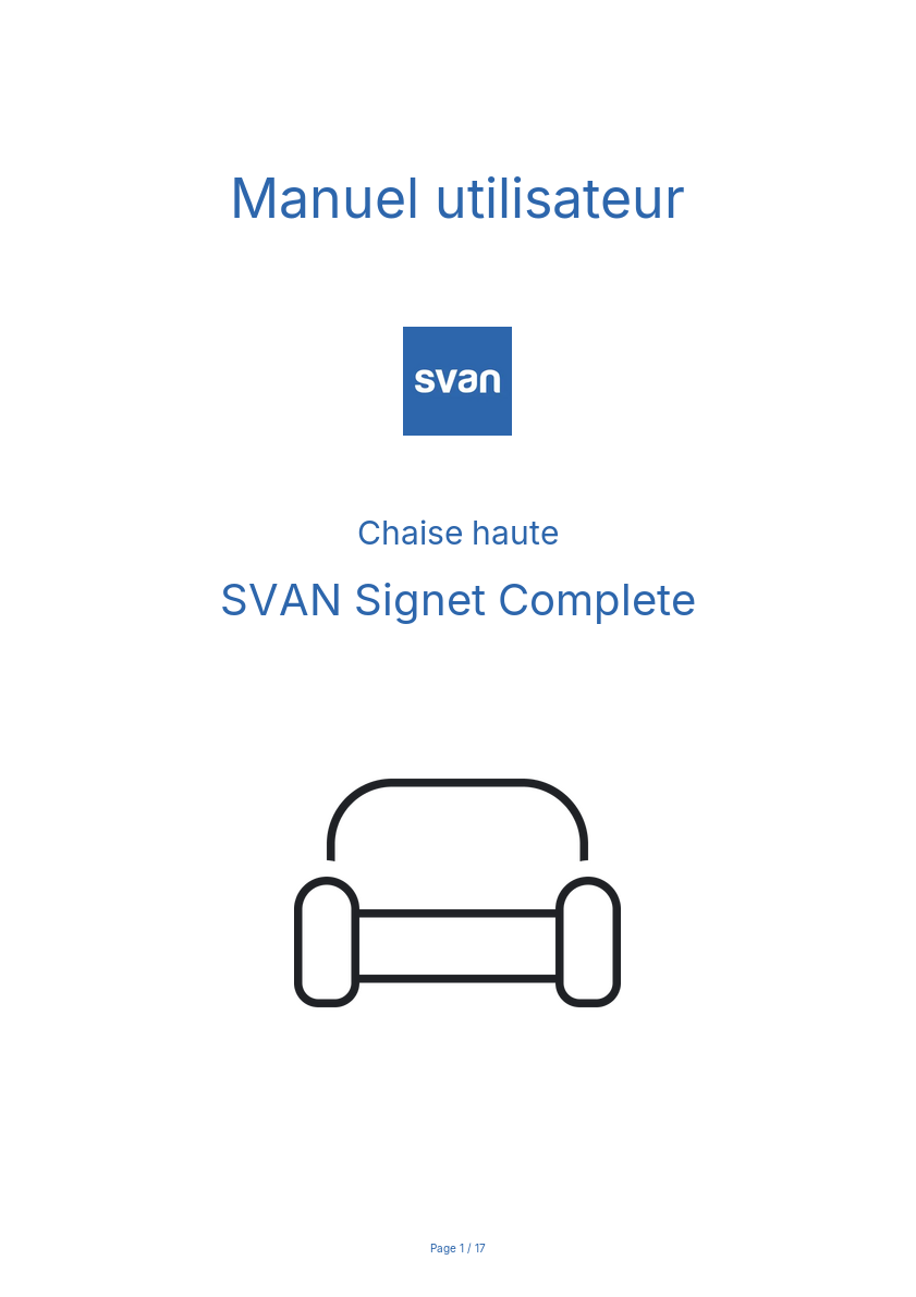 Page n°1 - Manuel utilisateur SVAN Signet Complete