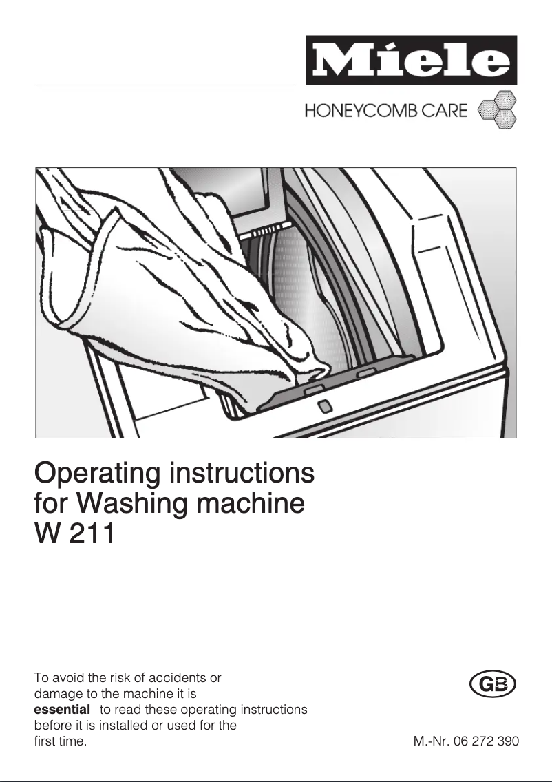 Page n°1 - Manuel utilisateur Miele W 211