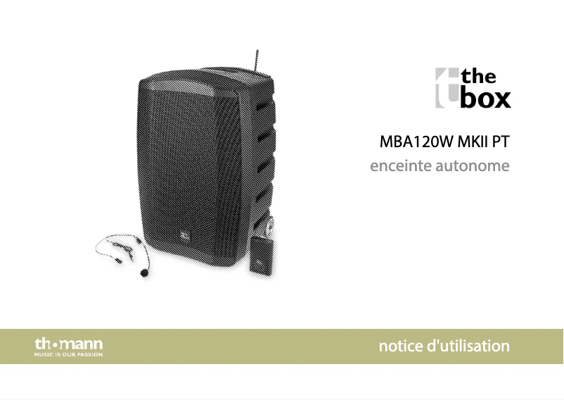 Page n°1 - Manuel utilisateur The Box MBA120W MKII PT