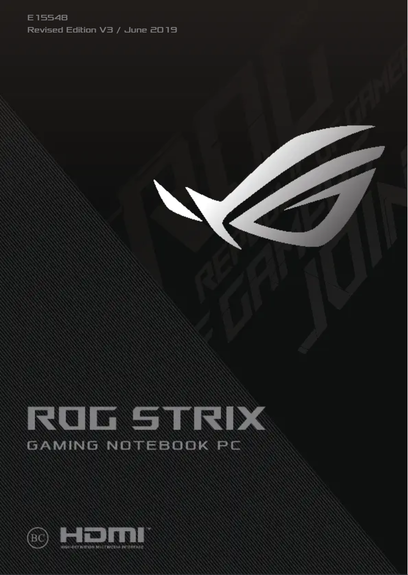 Image de la première page du manuel de l'appareil ROG Strix G GL731GV