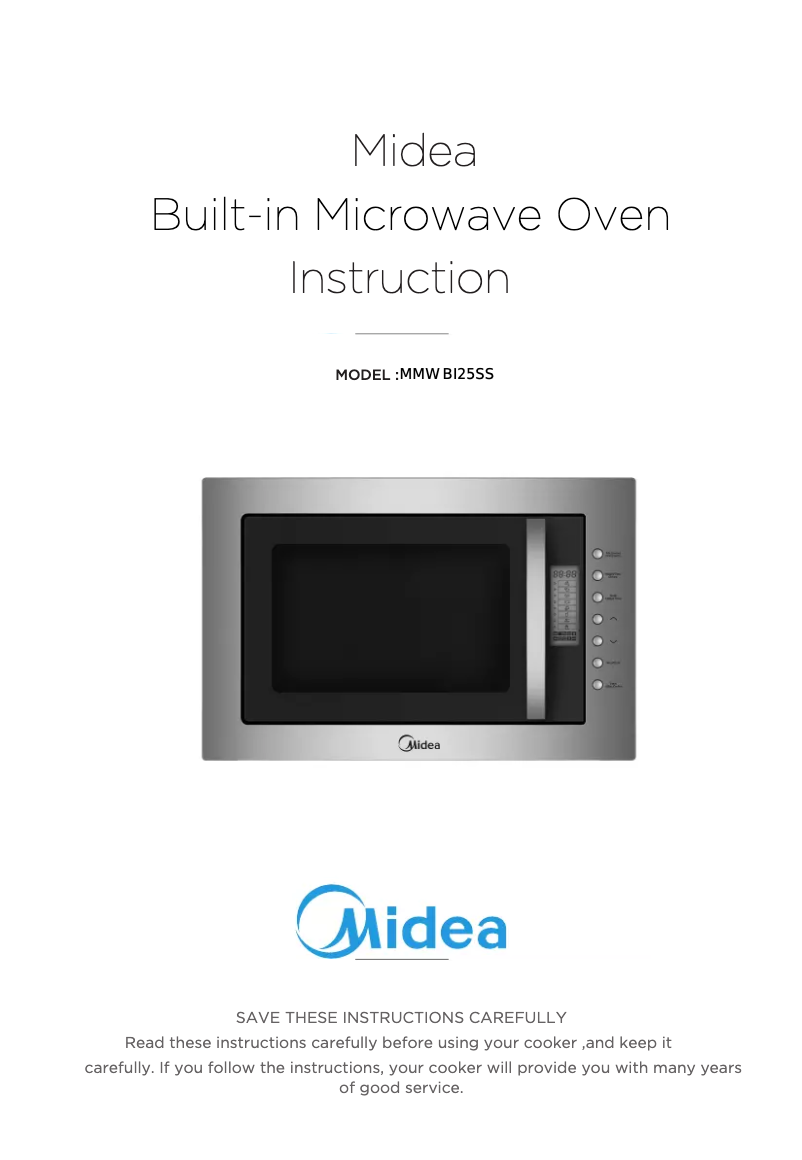 Image de la première page du manuel de l'appareil MMWBI25SS