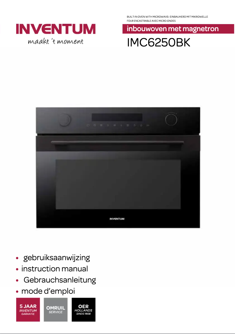 Page 1 de la notice Manuel utilisateur Inventum IMC6250BK