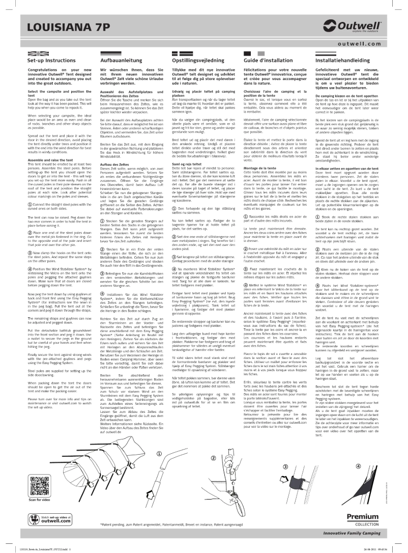 Image de la première page du manuel de l'appareil Premium Louisiana 7P