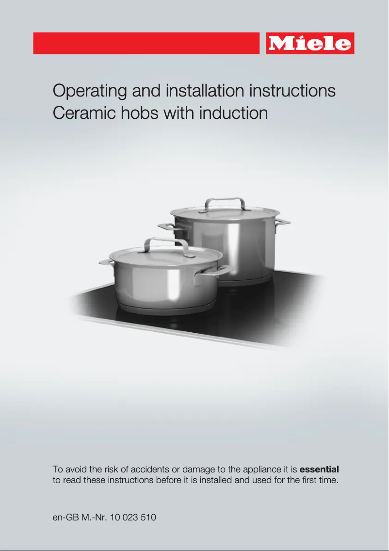 Page n°1 - Manuel utilisateur Miele KM6363-1