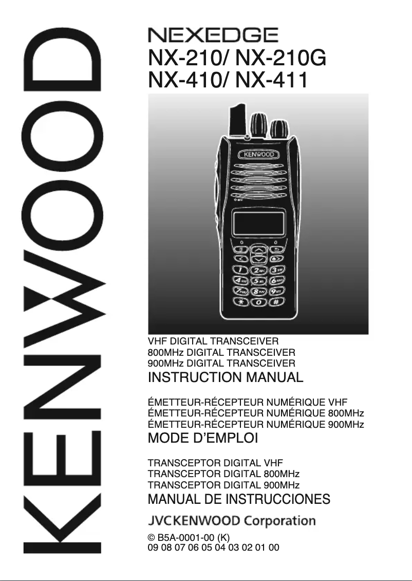 Page n°1 - Manuel utilisateur Kenwood NX-210G